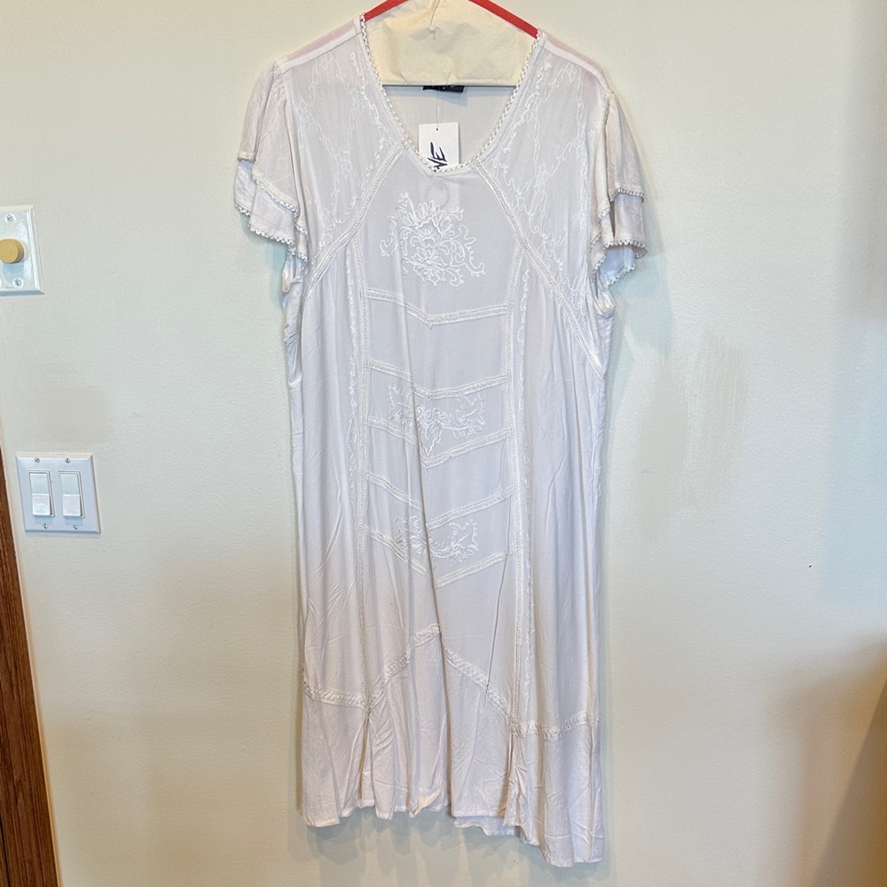 Elegant White Asymmetrical Dress-NWT